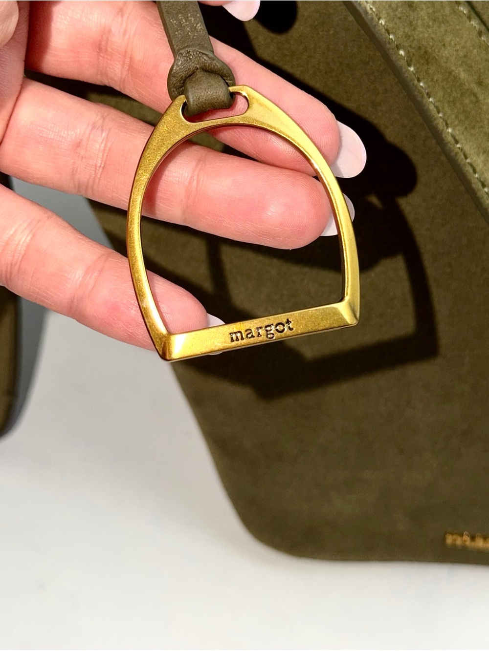 Margot Sienna Bucket Bag Olive Suede Leather Shoulder Crossbody NWT